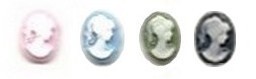 camées 6 x 8 mm