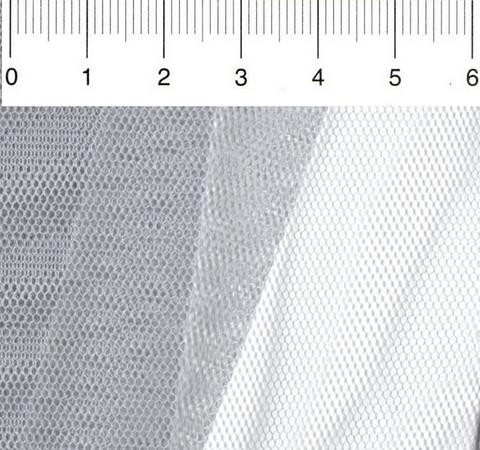 Tulle polyester gris clair